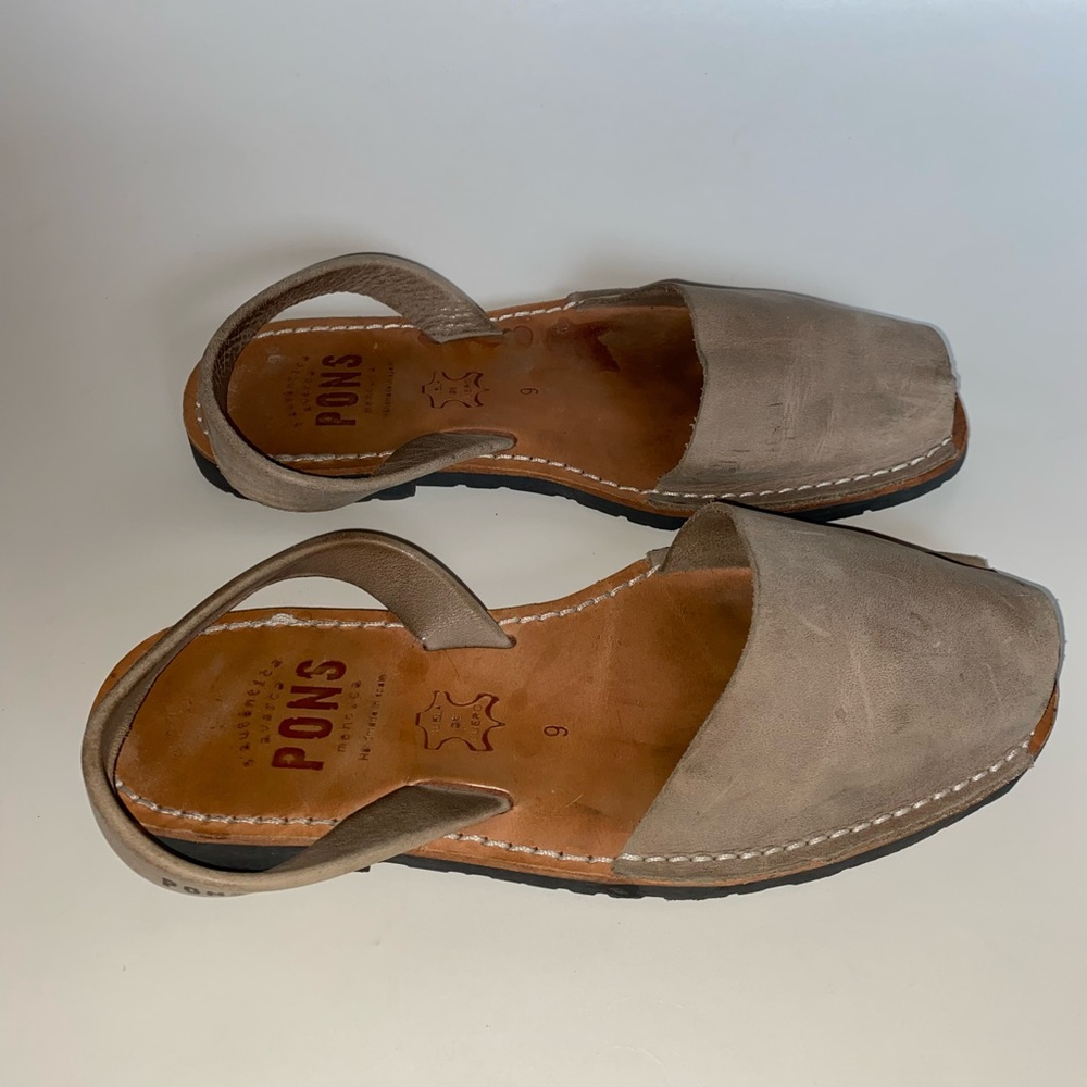Pons Leather Slingback sandals Sz 9 Women’s